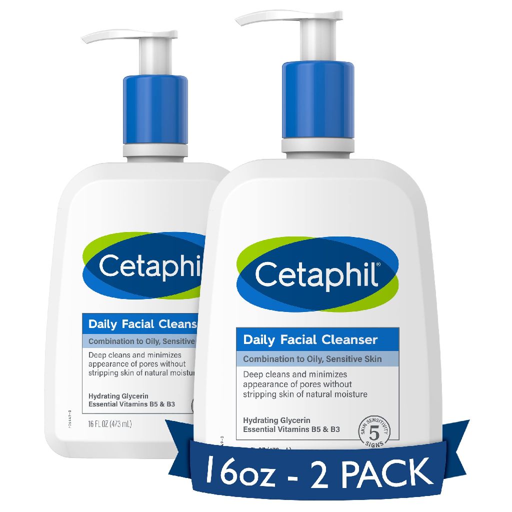 2-Pack 16-Oz Cetaphil Daily Facial Cleanser for Oily/Sensitive Skin $14.95 ($7.48 each) w/ S&S + Free Shipping w/ Prime or $35+