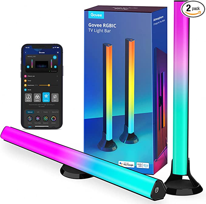 2-Pack Govee 15" RGBIC Smart TV Light Bars
