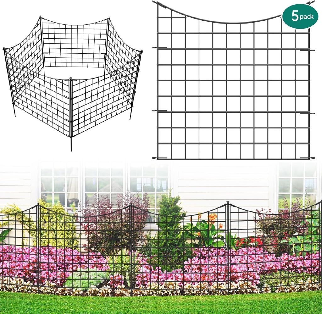 2.5' x 2' Metal Garden Fence Animal Barrier (5 Panels, 13ft Total) $42 + Free Shipping