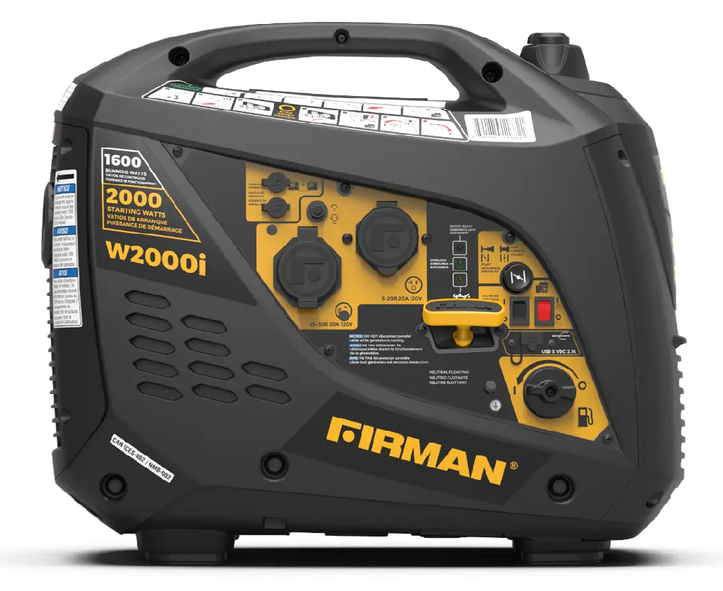 Firman Inverter Generator, 2000/1600 watts, $199, refurb