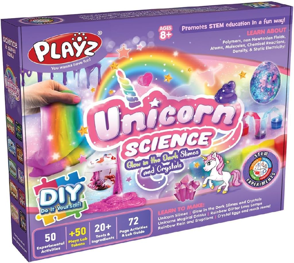 Playz: Unicorn Slime & Crystals Science Experiment Kit $15, Edible Poo Chocolate and Candy Making Science Kit $17 & More + Free Shipping w/