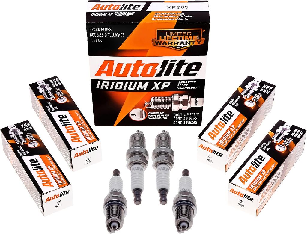 $10: 4-Pack Autolite Iridium XP Automotive Replacement Spark Plugs (XP985) at Amazon