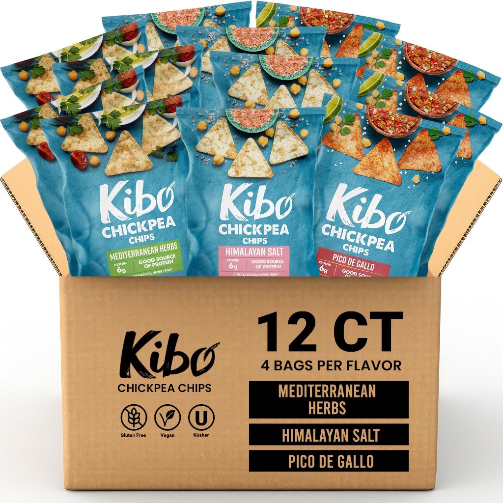 12-Pack 1-Oz Kibo Chickpea Chips (Variety Pack) & More $8.70 w/ S&S + Free Shipping w/ Prime or on $35+
