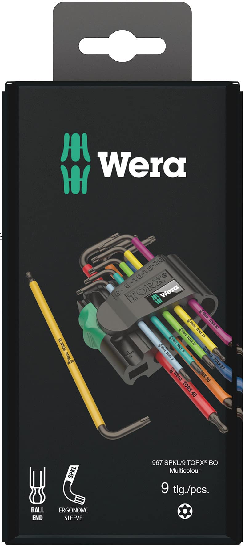 Wera Tools 05073599001 967 SPKL/9 TX BO SB L-Key Set Tamper-Proof TORX Screws $38.88