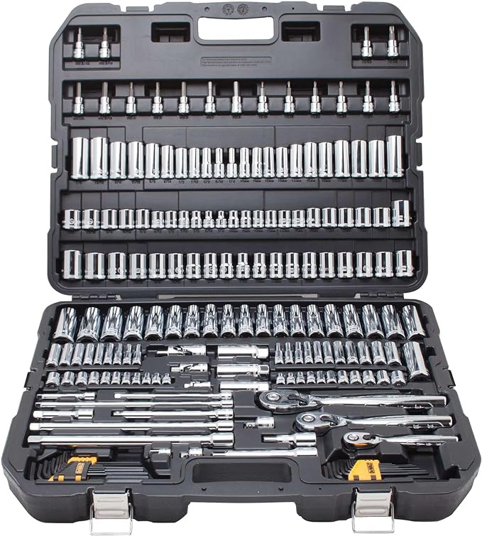 192-Piece DeWALT Mechanic Tool Set (Standard / SAE & Metric Combination)