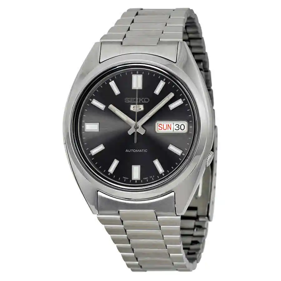 SEIKO 5 Automatic Black Dial Stainless Steel Men's Watch