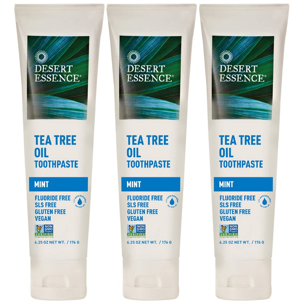 3-Pack 6.25-Oz Desert Essence Tea Tree Oil & Mint Toothpaste (Peppermint) $8 + Free Shipping w/ Prime or on $35+