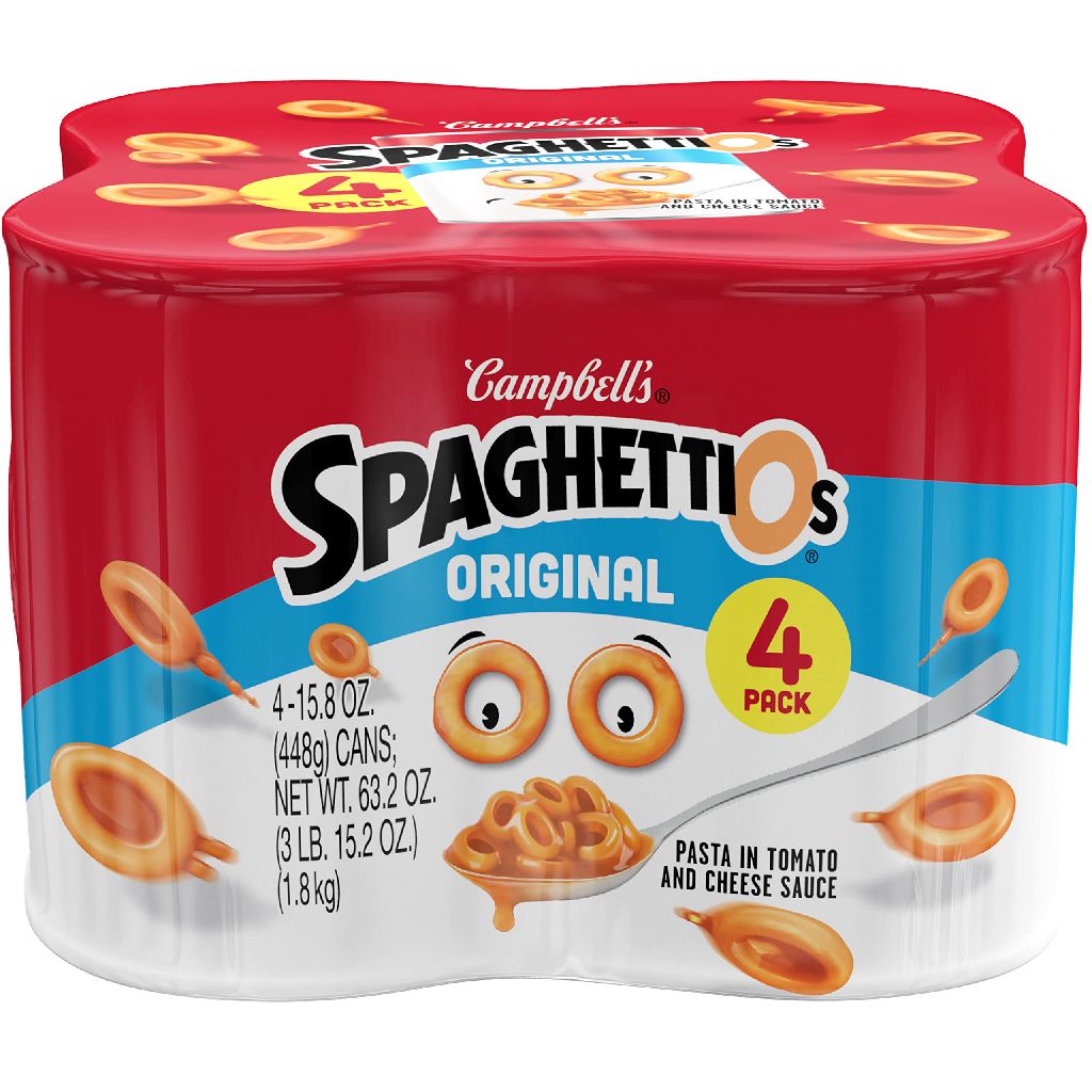 4-Pack 15.8-Oz SpaghettiOs Original Canned Pasta $3.15 + Free Shipping w/ Prime or on $35+