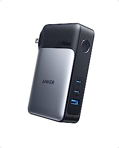 Anker - 733 10k mAh 2-in-1 Portable Battery with GaN and 65W Fast Wall charger