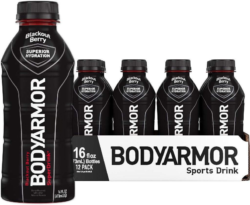 12-Pack 16-Ounce BodyArmor Sports Drink Beverage (Blackout Berry) $9 w/ S&S + Free Shipping w/ Prime or on $35+
