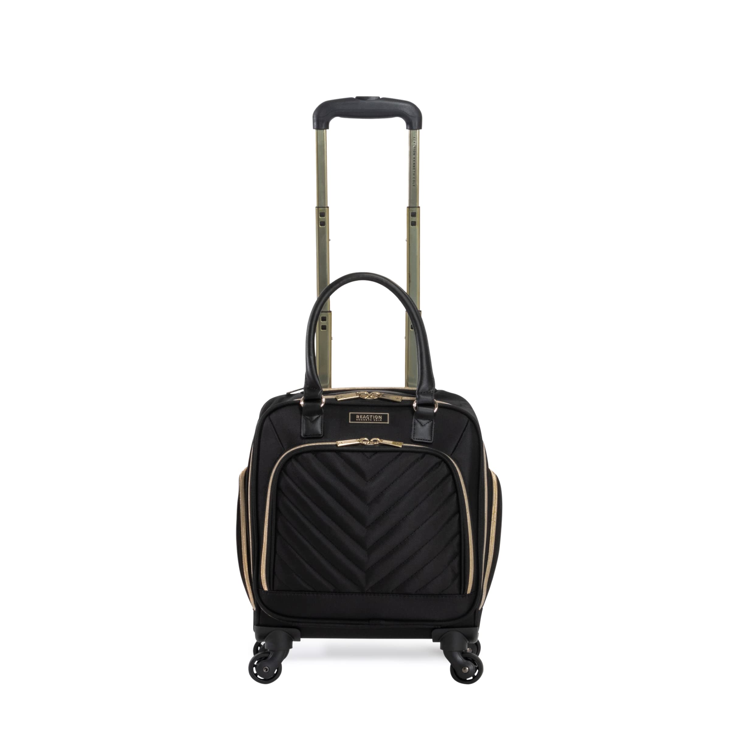 17" Kenneth Cole Reaction Chelsea Chevron Quilted Carry On Luggage (Black) $87 + Free Shipping