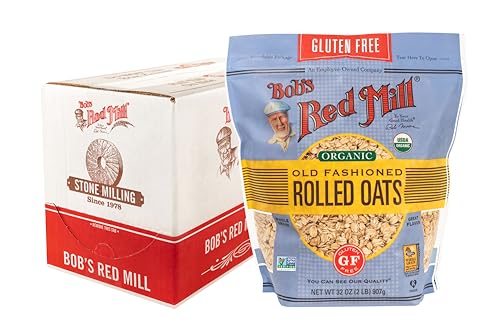 $22.76 w/ S&S: Bob's Red Mill Gluten Free Organic Old Fashioned Rolled Oats, 32 ounce (Pack of 4)