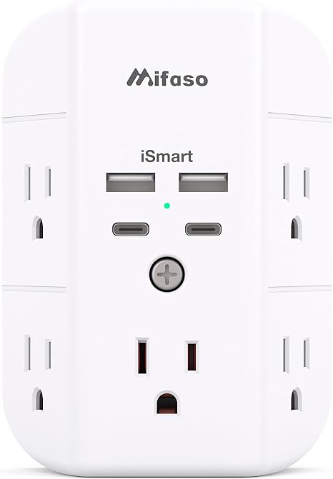 Prime Members: 9-In-1 Mifaso 1800J Surge Protector Outlet Extender