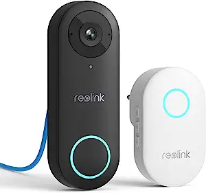 REOLINK Video Doorbell PoE Camera - 180° Diagonal, 5MP IP Security Camera Outdoor with Chime, 2-Way Talk, Plug & Play, Secured Local Storage