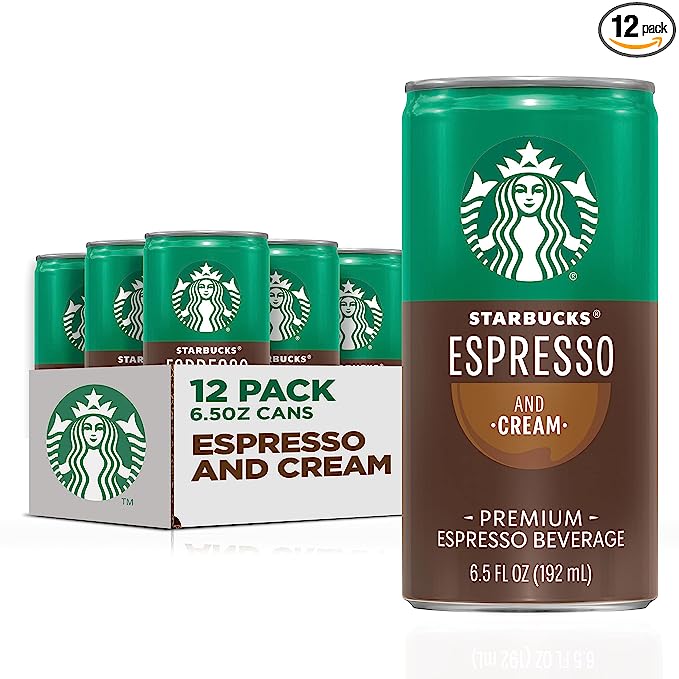 12-Pk 6.5-Oz Starbucks Ready to Drink Coffee (Espresso & Cream or Cream Light)