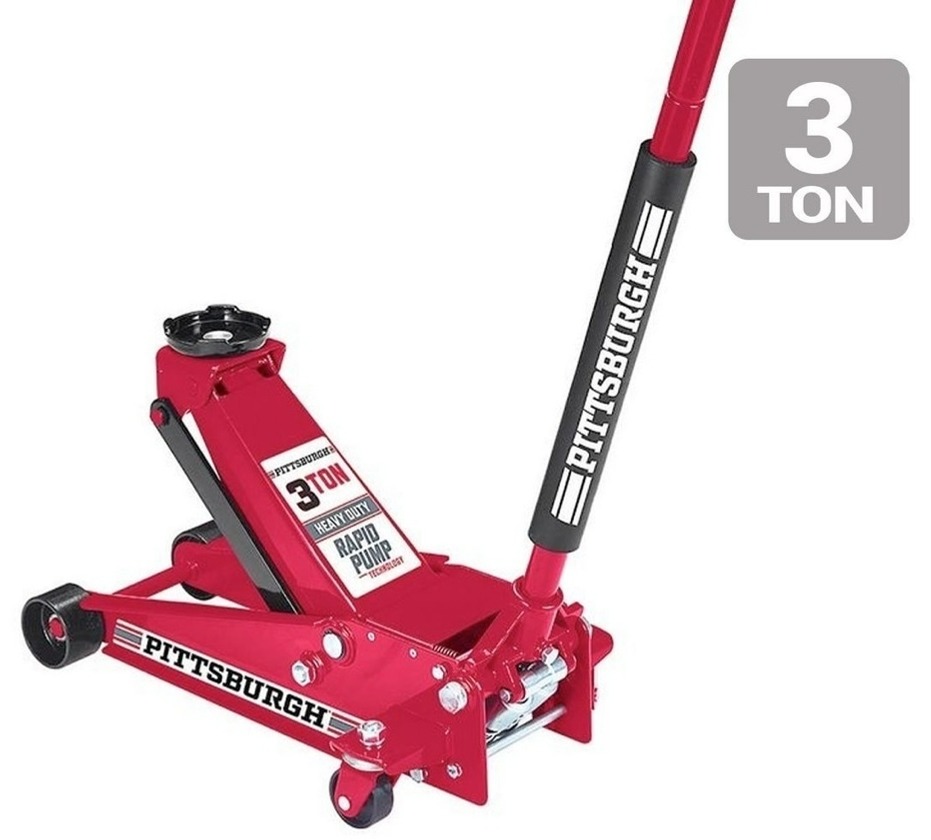 3 Ton Floor Jack with RAPID PUMP, Red only - $89.97 Harbor Freight Tools YMMV
