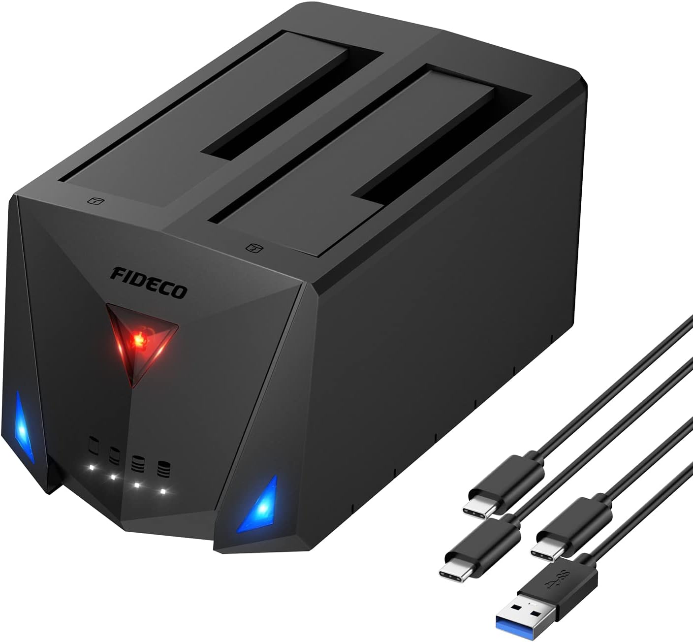 Fideco Dual Bay USB 3.2 to SATA External Hard Drive Docking Station $22.20 + Free Shipping w/ Prime or on $35+