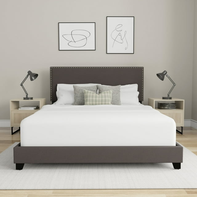 Hillsdale Willow Nailhead Trim Upholstered Bed (Queen, Various colors) $99 + Free Shipping