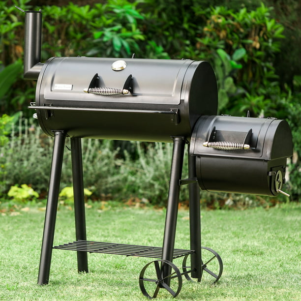 Sophia & William Portable BBQ Charcoal Grill with Offset Smoker