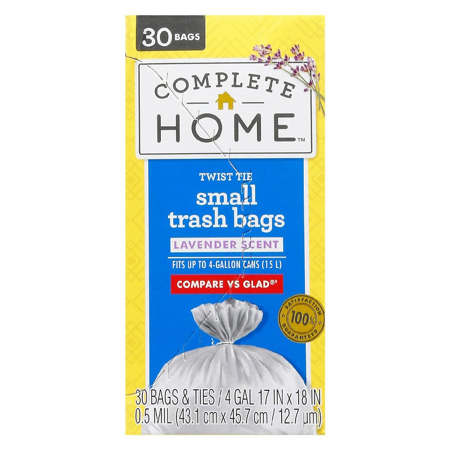 30-Count Complete Home Twist Tie Trash Bags (Various) Buy 1 Get 2 Free (3 for $4.50) at Walgreens w/ Free Store Pickup on $10+