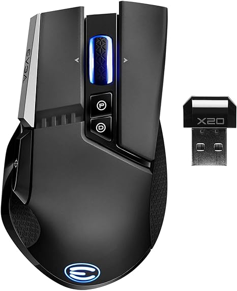EVGA X20 16K DPI Wireless Ergonomic Gaming Mouse (Black)