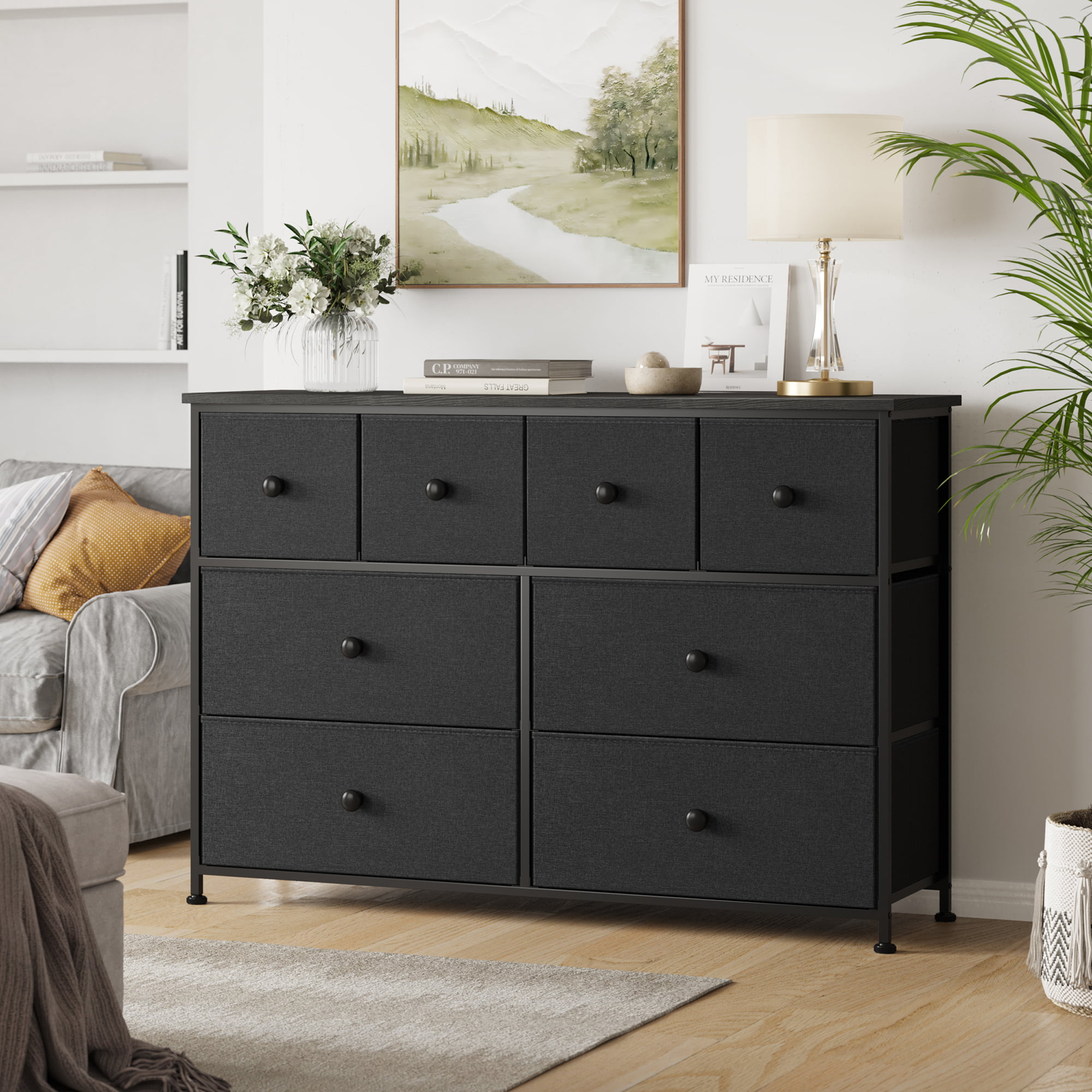 REAHOME 8 Drawer Dresser for Bedroom Chest of Drawers Closets