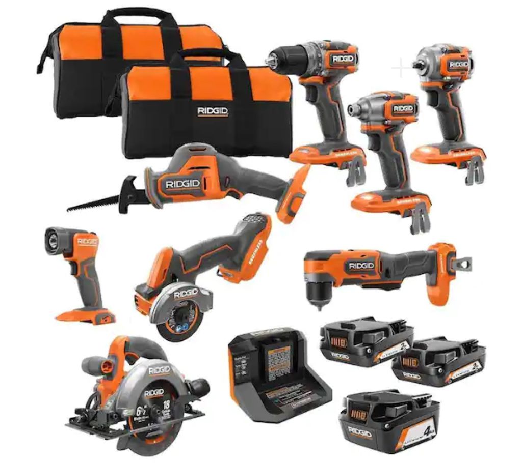 Ridgid 18V SubCompact Brushless Cordless 8-Tool Combo Kit $579
