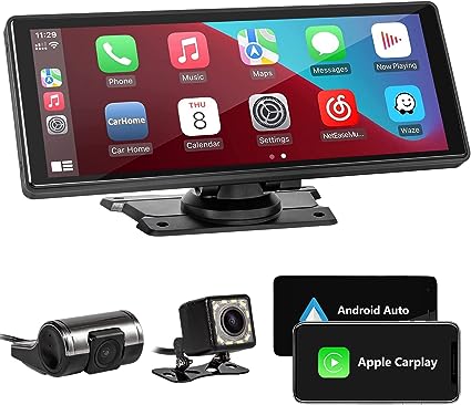 ACTASIAN Portable Car Stereo with HD Dash Camera
