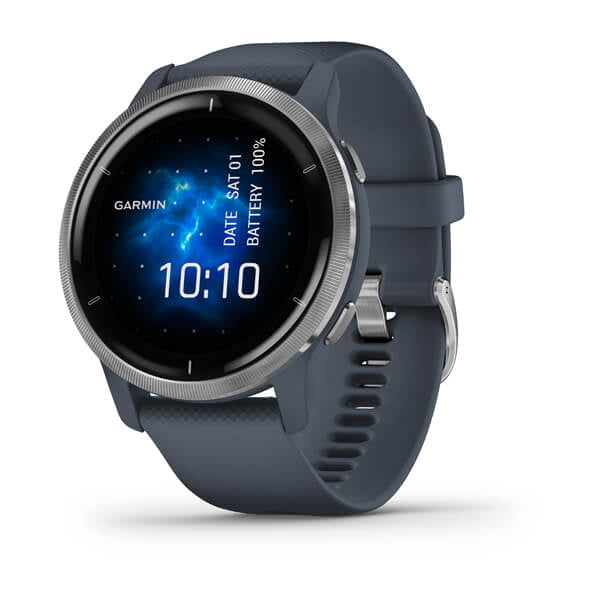 Garmin Venu 2 GPS Smartwatch w/ Slate Stainless Steel Bezel
