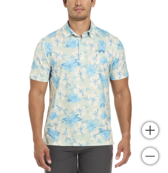 Hurley Men's Printed Performance Polo, 6 for $37 ($6.16 ea) and more at Costco