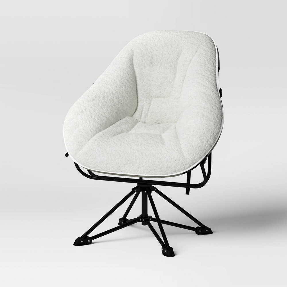 Room Essentials Padded Hex Swivel Chair (Cream) $49 + Free Shipping