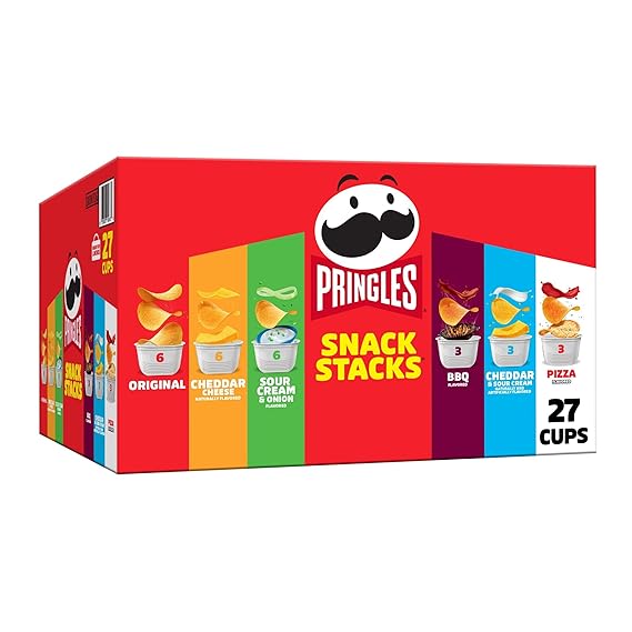 27-Pack 0.74-Oz Pringles Snack Stacks Potato Crisps (6-Flavor Variety Pack) $9.74 w/ S&S + free shipping w/ Prime or on $35+