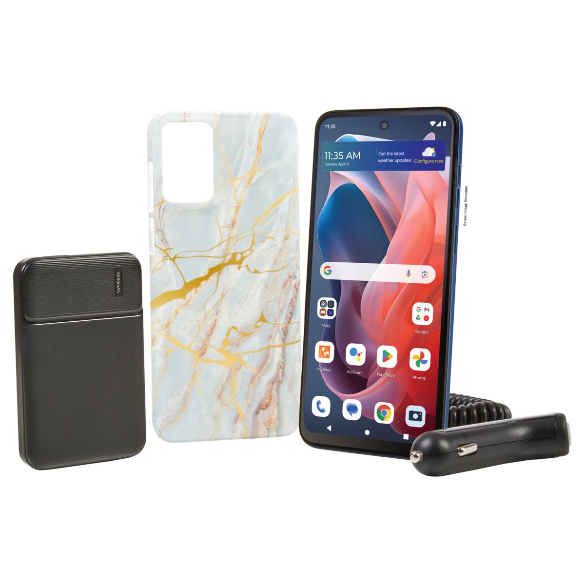Tracfone Moto G Play 2024 6.5" with 1500 Talk/Text/Data & 5K mAh Power Bank $59.99 at HSN