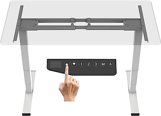FLEXISPOT Dual Motor Pro 3-Stage Electric Standing Desk Frame (White)