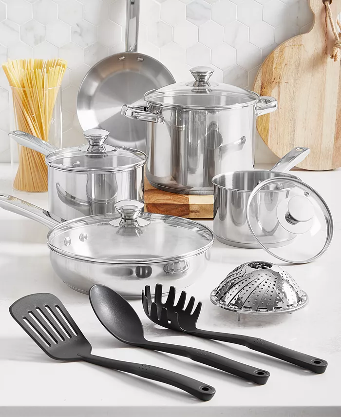 Tools of the Trade: Stainless Steel 13-Pc. Cookware Set