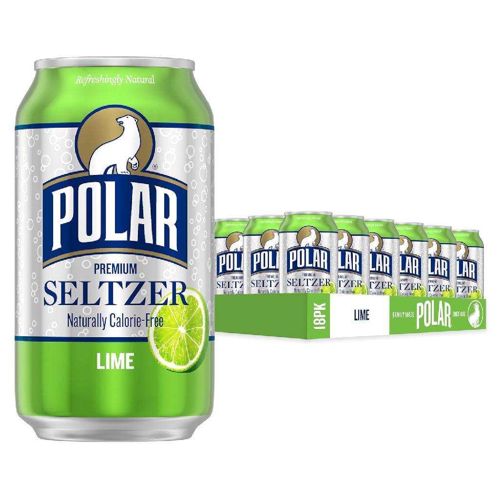 18-Pack 12-Oz Polar Seltzer Water (Lime) $5.35 w/ S&S + Free S&H w/ Prime or $35+