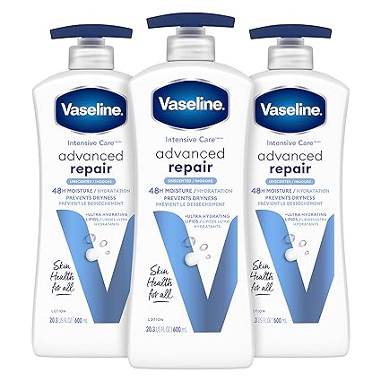 3-Pack 20.3-Oz Vaseline Intensive Care Advanced Repair Body Lotion (Unscented) $13.27 & More w/ S&S + Free Shipping w/ Prime or on $35+
