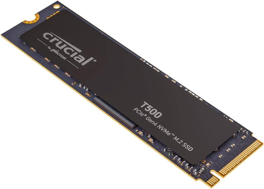 Crucial T500 2TB Gen4 NVMe M.2 Internal Gaming SSD, Up to 7400MB/s, Laptop & Desktop Compatible $138.99 @ Amazon