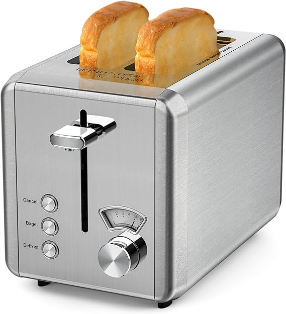 WHALL Toaster Stainless Steel