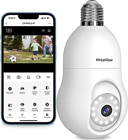 LaView L2 4MP 360° Indoor / Outdoor Bulb Security Camera