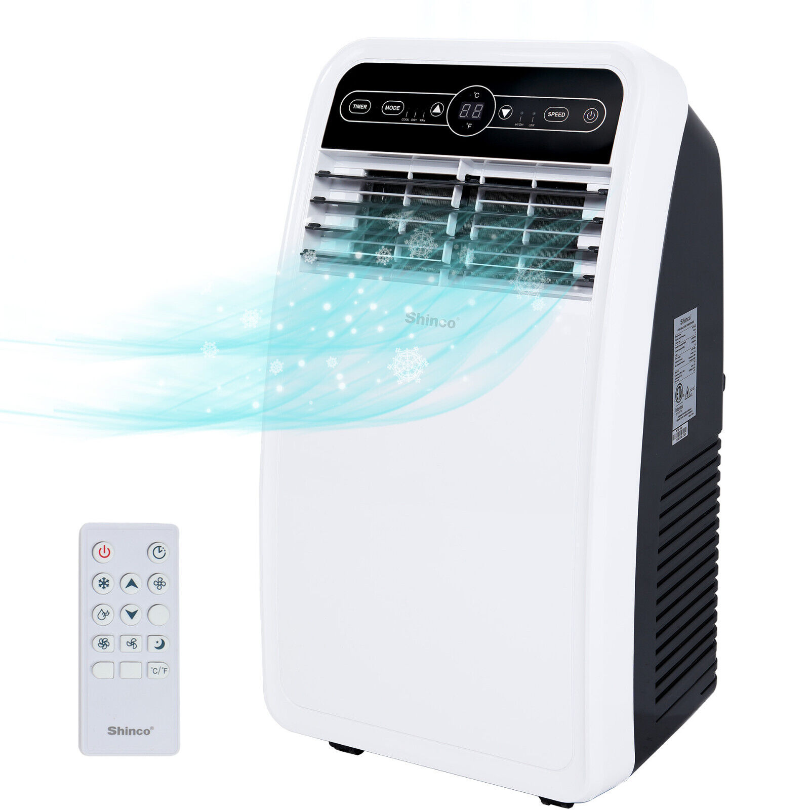 Shinco 8000 BTU 3-in-1 Portable AC Unit Air Conditioner