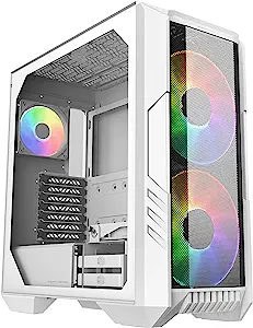 Cooler Master HAF 500 RGB High Airflow ATX Mid-Tower Computer Case (White)