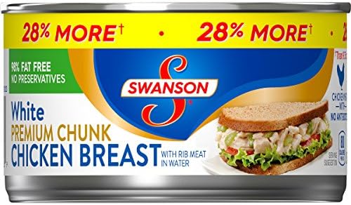 Swanson Canned Chicken: 10.5-Oz Chicken a la King $1.51, White Premium Chicken Breast in Water $3.02 + More w/ S&S + Free Shipping w/ Prime