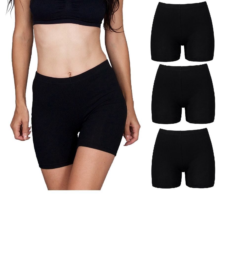 3-Pack Emprella Women's Anti Chafing Bike Shorts (Black, S-XL) $8 + Free Shipping w/ Prime
