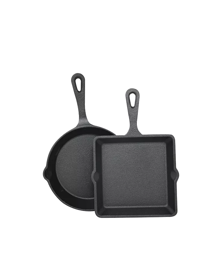 Cast Iron 2-Pc. Mini Skillet & Griddle Set