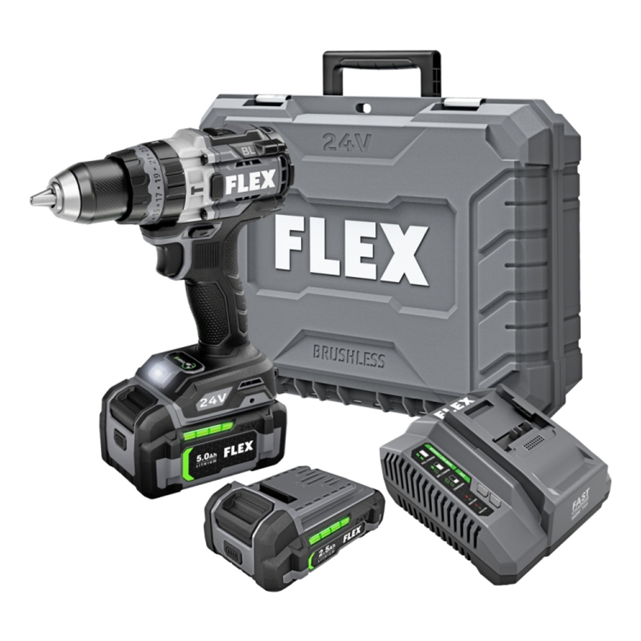 FLEX 24V 1/2" 2-Speed Hammer Drill w/ Turbo Mode Kit Pre-Order