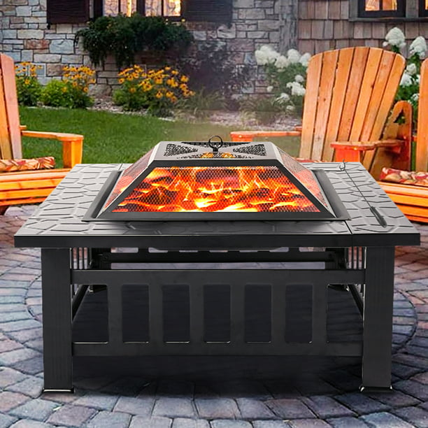 32" Wood Burning Fire Pit Table