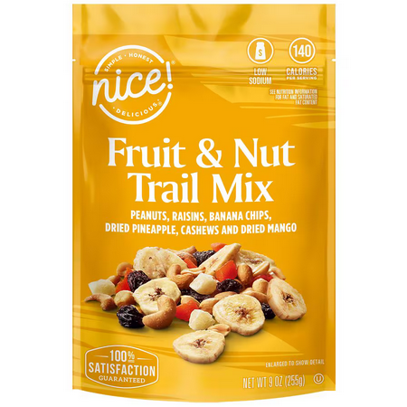 9-Oz Nice! Trail Mix: Fruit & Nut, Hikers, Cranberry Nut & Seed $1.78 Each & More + Free Store Pickup on $10+ at Walgreens