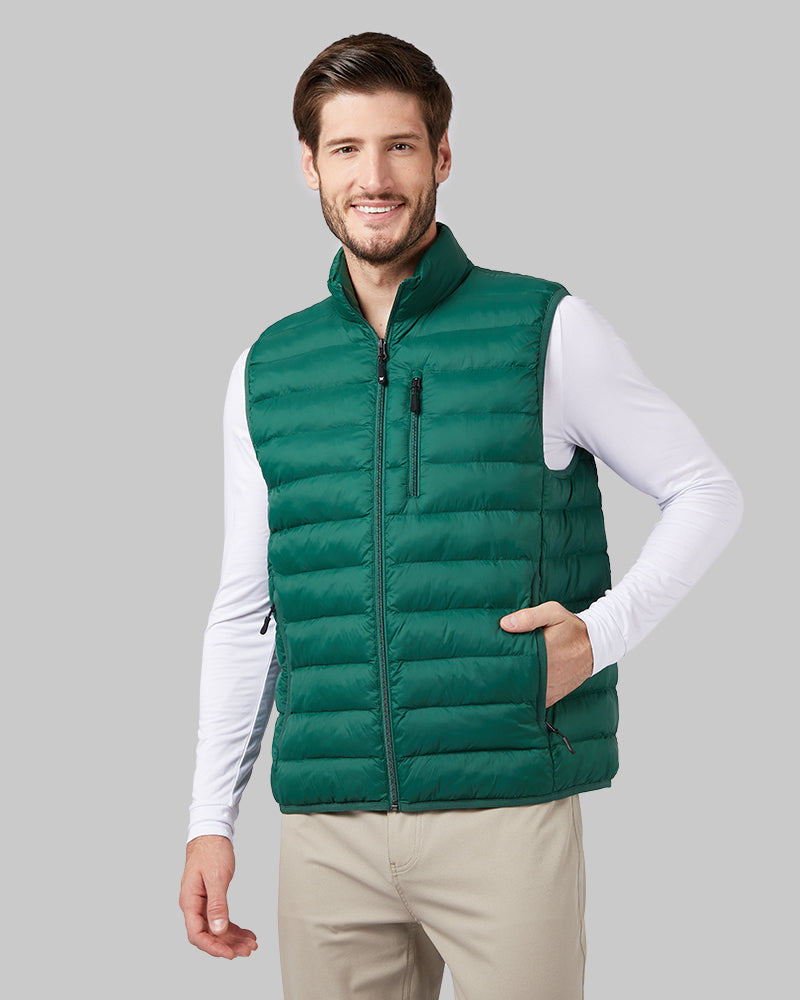 MEN'S LIGHTWEIGHT POLY-FILL PACKABLE VEST, free ship today $7.99 at 32 degrees