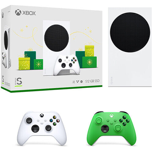 Xbox Series S 512GB SSD Console White + Xbox Wireless Controller Velocity Green